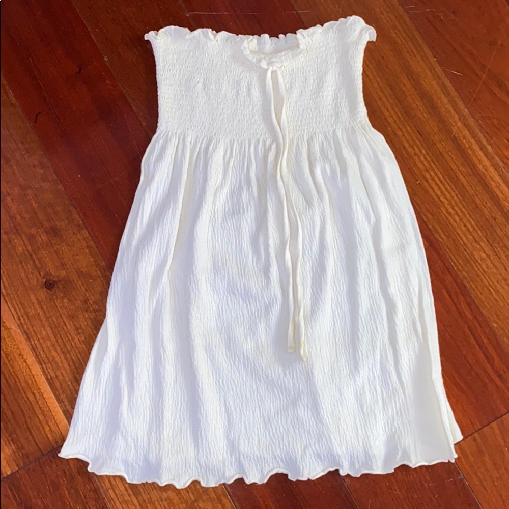 white little girls bathing suit cover up